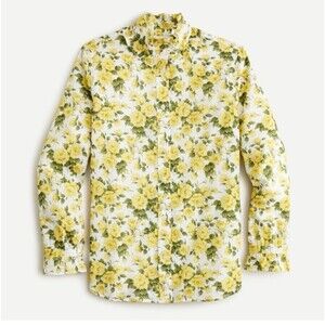 J. CREW Classic-fit ruffleneck shirt in Liberty® Carline Rose Size 0 Button-up